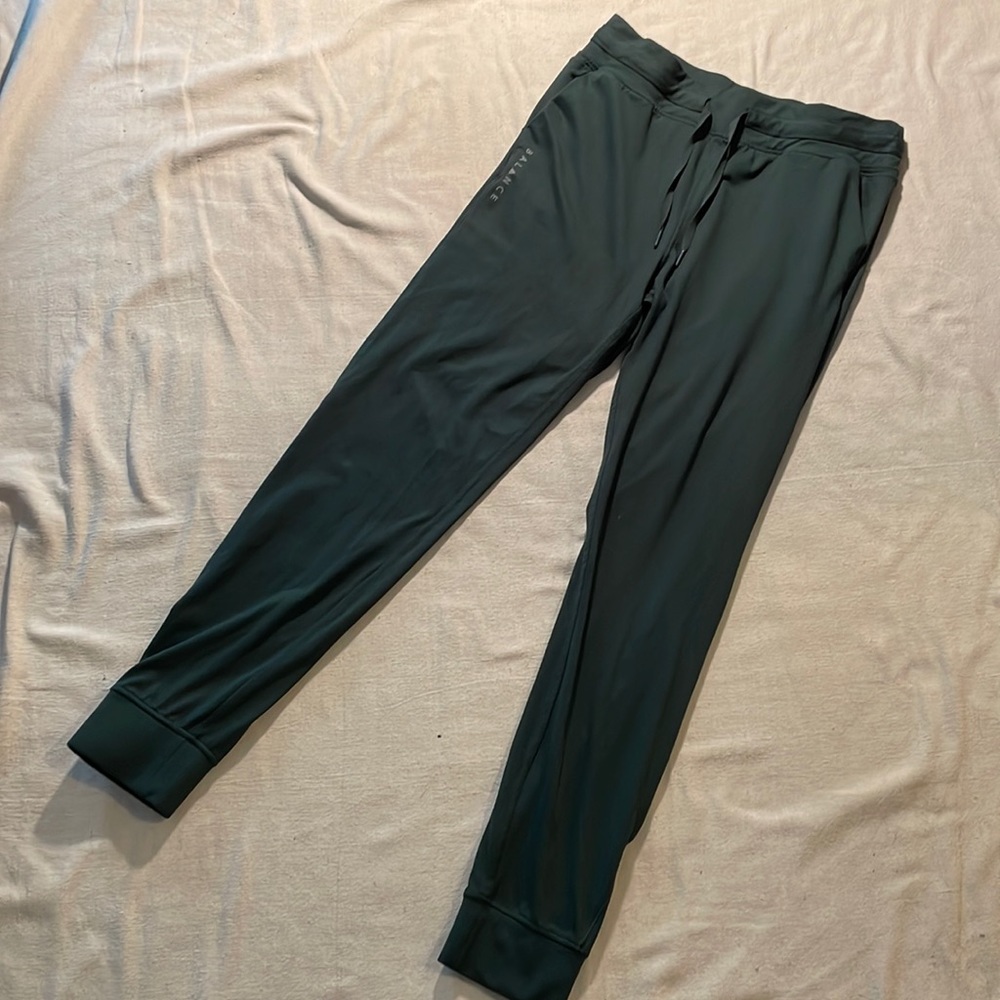 Balance Athletica Dark Green Drawstring Waist, side pockets, size XL